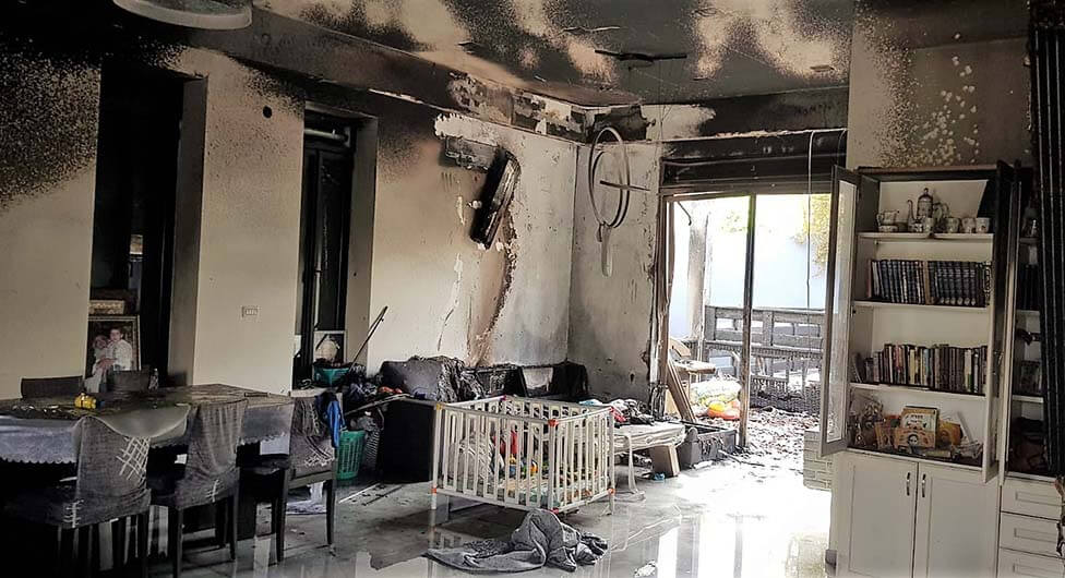 שדרות ירושלים באופקים: הילד לא היה בתוך בית שנשרף